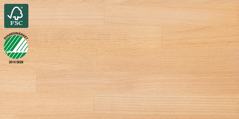 Beech Natural Oiled Bänkskiva i massivt trä med namnet Beech Natural Oiled