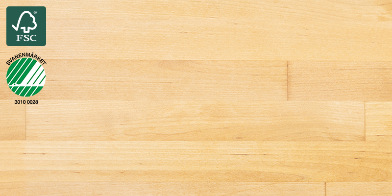 Birch Natural Oiled Bänkskiva i massivt trä med namnet Birch Natural Oiled