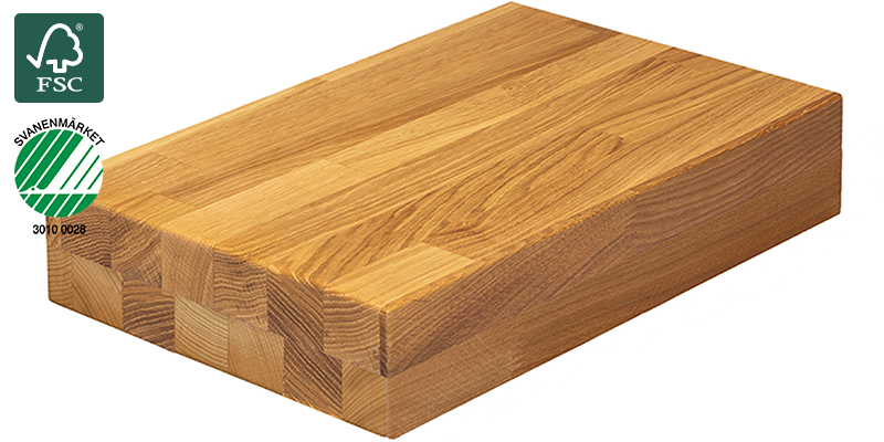 Oak Natural Waxed 80 mm Bänkskiva i massivt trä med namnet Oak Natural Waxed 80 mm