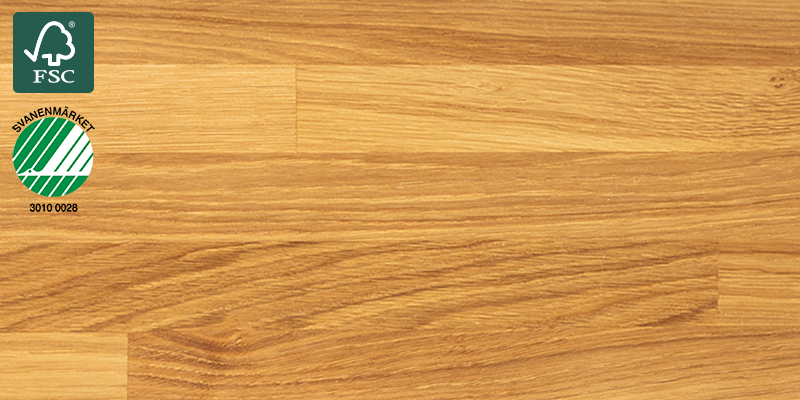 Oak Natural Waxed Bänkskiva i massivt trä med namnet Oak Natural Waxed