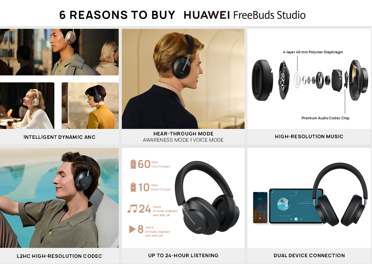 6 bra anledningar att välja Huawei Freebuds Studio Bilder av Huawei Freebuds Studio