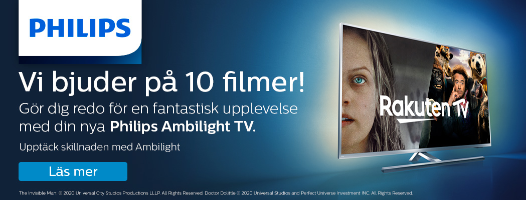 Köp en Philips Ambilight TV - få 10 hyrfilmer TV fra Philips och info om kampanjen