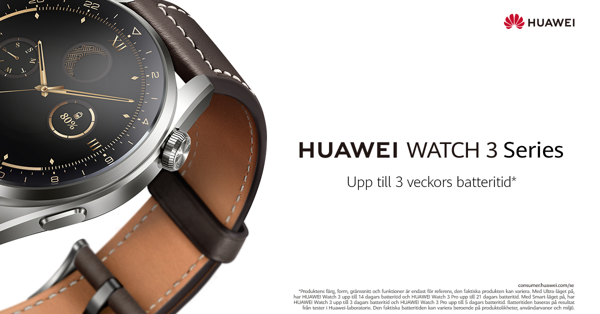Huawei Watch 3 Huawei Watch 3 på banner
