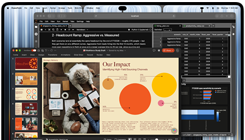MacBook Pro med PROLED XDR-skärm, rymdsvart, skärmen visar en presentation som skapas i Microsoft PowerPoint med JupyterLab och Terminal för att skapa innehåll