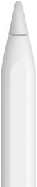 En Apple Pencil med spetsen synlig