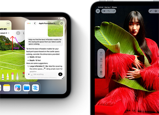 Flera appar visas på iPad mini-enheter sedda framifrån