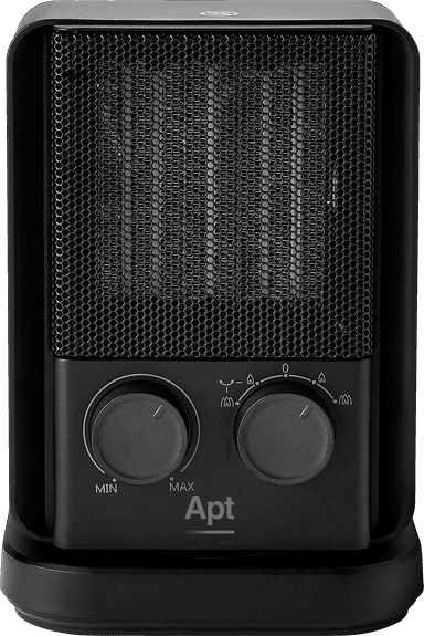 Apt 2000W PTC skrivbordsvärmare (svart)