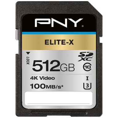 PNY Elite-X SDXC minneskort 512 GB Elgiganten Elgiganten
