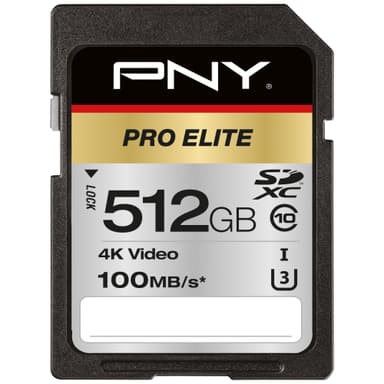 PNY Pro Elite SDXC minneskort 512 GB
