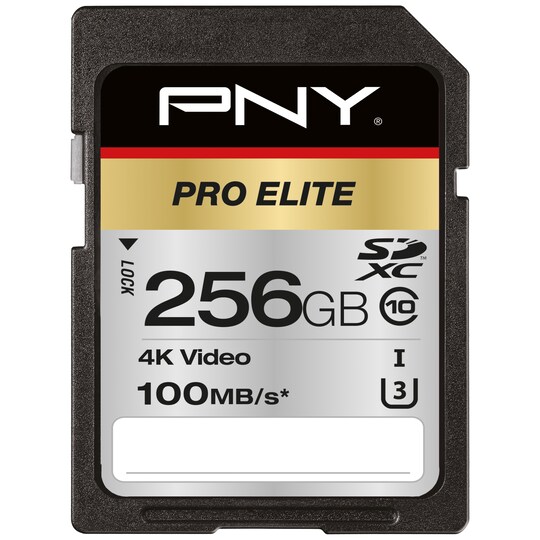 PNY Pro Elite SDXC minneskort 256 GB