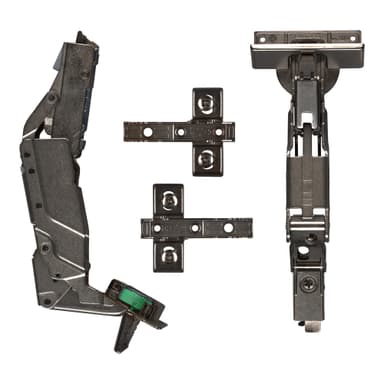 Epoq Tiomos mjukstängande gångjärn 155 grader 2-pack (mörk aluminium)