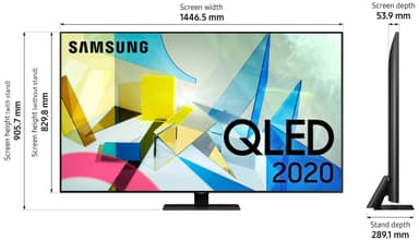 Samsung 65" Q80T 4K UHD QLED Smart TV QE65Q80TAT (2020)