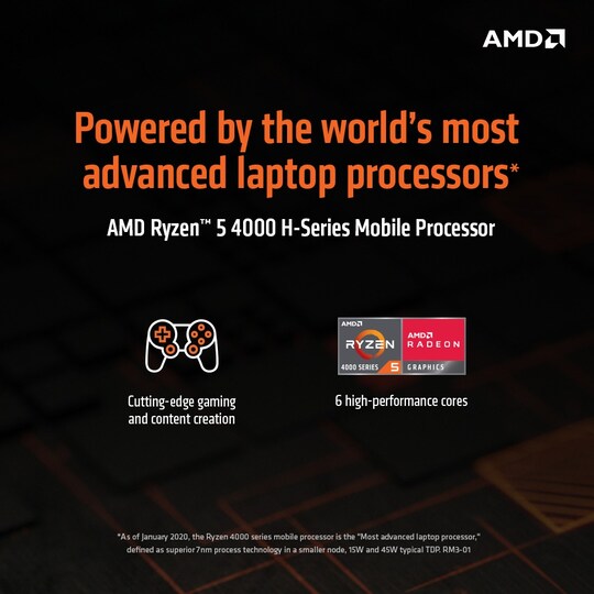 Lenovo IdeaPad Gaming 3 R5-4/8/256/1650 15.6" bärbar dator gaming (onyx black)