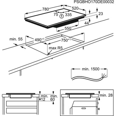 Electrolux Serie 900 Induktionshäll HOB890PMF (80cm)