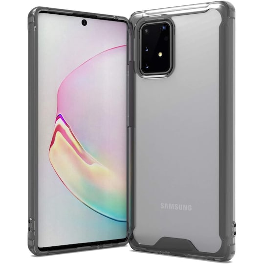 Mobilskal för Samsung Galaxy A91/M80S/S10 Lite - transparent, svart