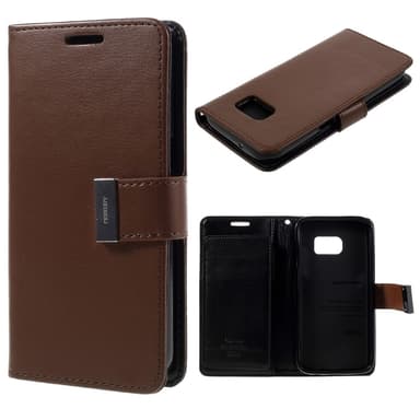 MERCURY Goospery Rich Diary till Samsung Galaxy S7 - Brun