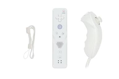 Trådlös spelkontroll och Nunchuck för Wii 3-axis - vit