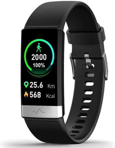 Aktivitetsarmband med Bluetooth och pulsmätare, Svart