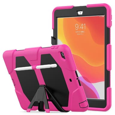 Fodral med pennhållare och stativ för 10,2'' iPad Rosa