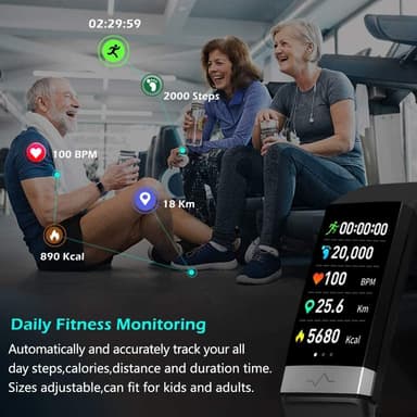 Aktivitetsarmband med Bluetooth och pulsmätare, Svart