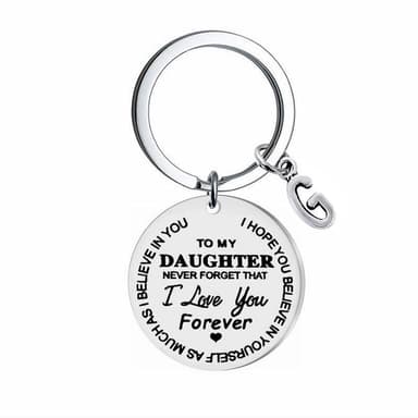 Nyckelring med tag ""To my Daughter"" (Till min dotter) Rostfritt stål