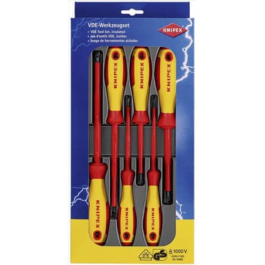 VDE Skruvmejsel set 6 delar Knipex 00 20 12 V01 Spår,