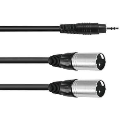 Omnitronic 30225157 XLR Adapterkabel [1x Teleplugg 3.5