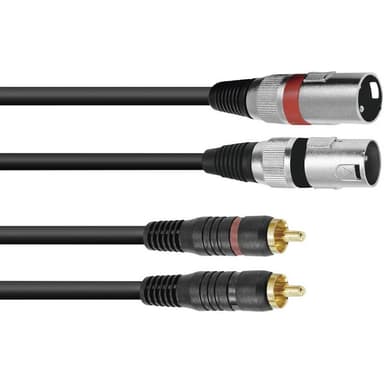 Omnitronic 3022522D XLR Adapterkabel [2x XLR-kontakt