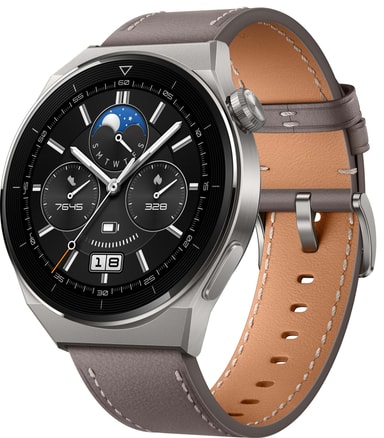 Huawei Watch GT3 Pro smartwatch 46mm (läder/grå) Elgiganten