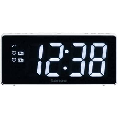 Lenco CR-30WH Klockradio FM Vit