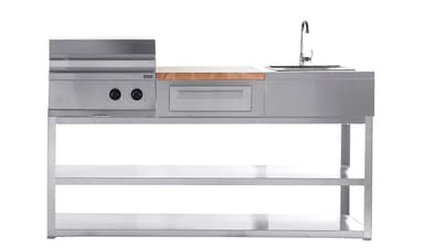 Nordic Line Stainless - Utekök Integrerbar Gasolgrill (2 brännare)