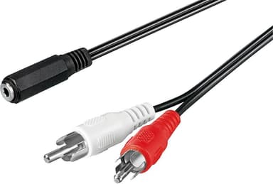 Adapter för ljudkabel 3,5 mm jack till RCA-kontakt