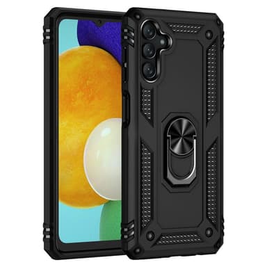 SKALO Samsung A04s 4G Armor Hybrid Metallring skal - Svart