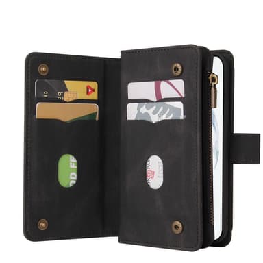 SKALO Samsung A04s 4G Big Wallet 17-FACK Plånboksfodral - Svart