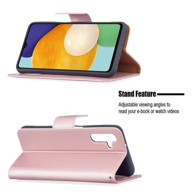 SKALO Samsung A04s 4G Premium Litchi Plånbok - Roséguld