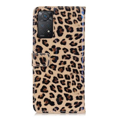 SKALO Xiaomi Redmi Note 11 Pro Leopard mönstrad Plånboksfodral i PU Läder