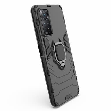 SKALO Xiaomi Redmi Note 11 Pro Armor Hybrid Metallring skal - Svart