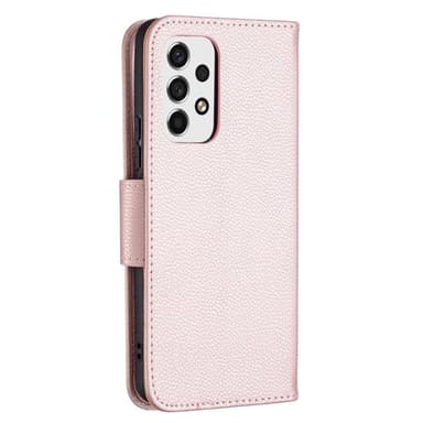 SKALO Samsung A53 5G Premium Litchi Plånbok - Roséguld