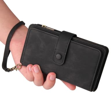 SKALO Samsung A04s 4G Big Wallet 17-FACK Plånboksfodral - Svart