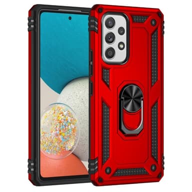 SKALO Samsung A53 5G Armor Hybrid Metallring skal - Röd