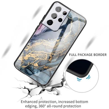 SKALO Samsung A53 5G Marmor Härdat Glas TPU-skal - Motiv 2