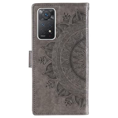 SKALO Xiaomi Redmi Note 11 Pro Mandala Plånboksfodral - Grå