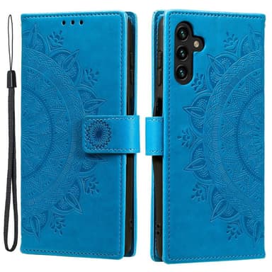 SKALO Samsung A13 5G Mandala Plånboksfodral - Blå