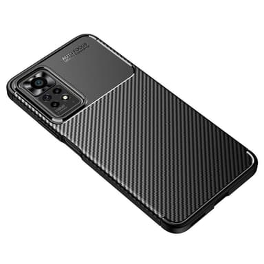 SKALO Xiaomi Redmi Note 11 Pro Carbon Fiber TPU-skal - Svart