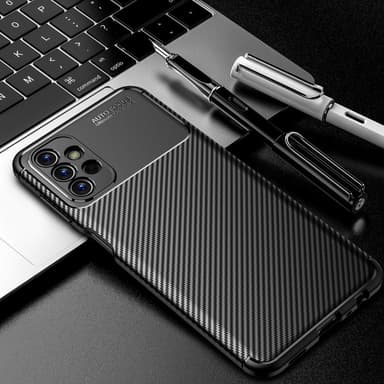 SKALO Samsung A13 4G Carbon Fiber TPU-skal - Svart
