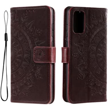 SKALO Samsung A33 5G Mandala Plånboksfodral - Brun