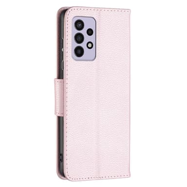 SKALO Samsung A33 5G Premium Litchi Plånbok - Roséguld