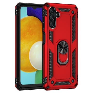 SKALO Samsung A04s 4G Armor Hybrid Metallring skal - Röd