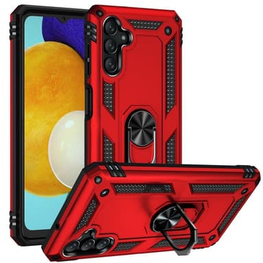SKALO Samsung A13 5G Armor Hybrid Metallring skal - Röd