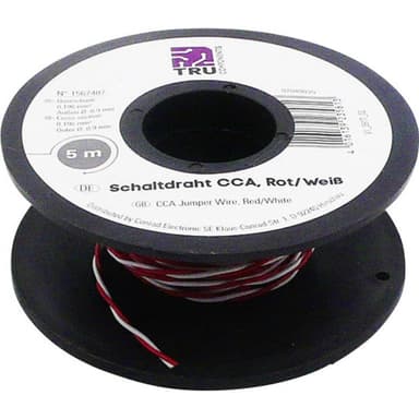 TRU COMPONENTS 1567407 Kopplingstråd 2 x 0.20 mm² Röd,